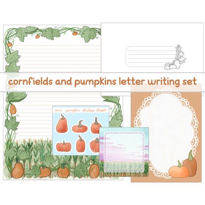 Cornfields and Pumpkins Fall Letter Writing Set - Stationery
