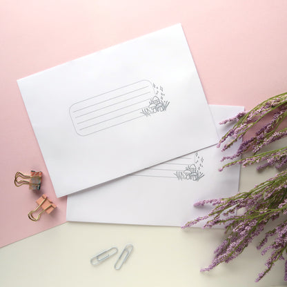 Purple Mushroom Forest Letter Writing Set - Stationery