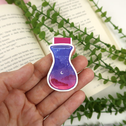 Purple and Pink Sky Jar - Magnetic Bookmark
