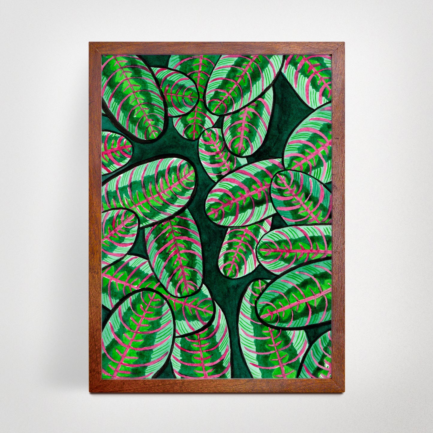 Red Maranta - Watercolor Plant Art Print