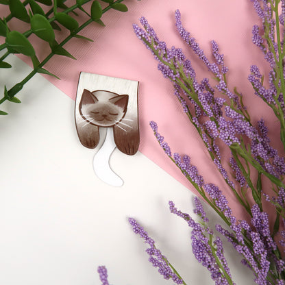Siamese Cat Foldover - Magnetic Bookmark