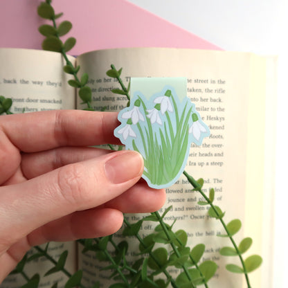 Snowdrop Flowers - Magnetic Bookmark