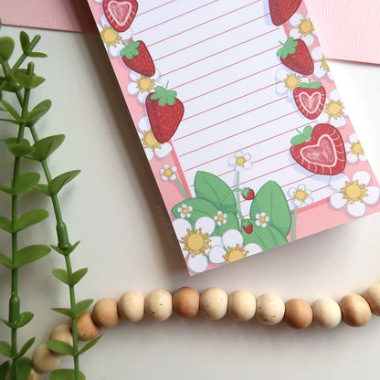 Strawberries To Do List Notepad - Stationery