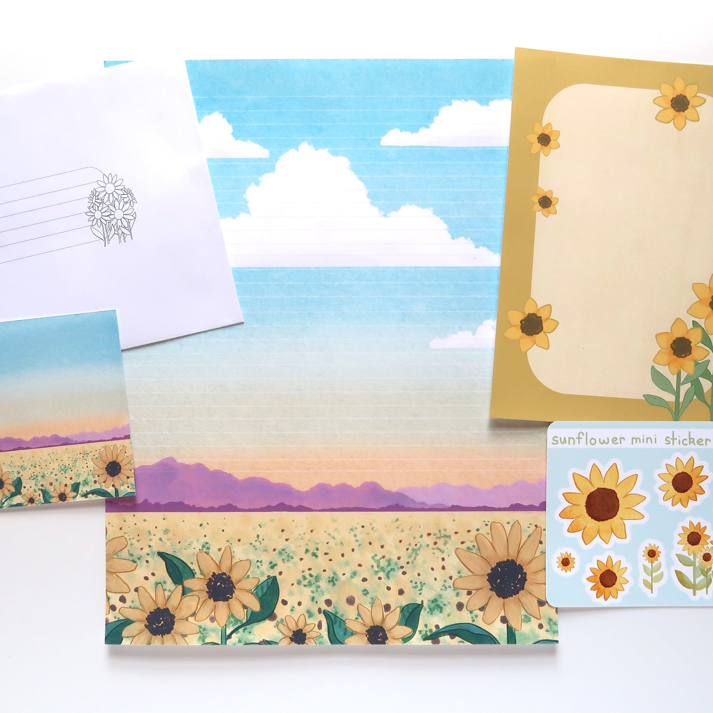 Sunflowers Letter Writing Set - Stationery