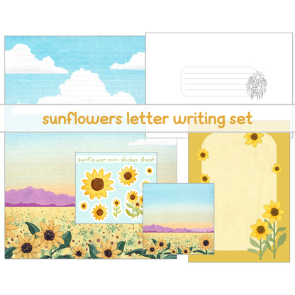 Sunflowers Letter Writing Set - Stationery