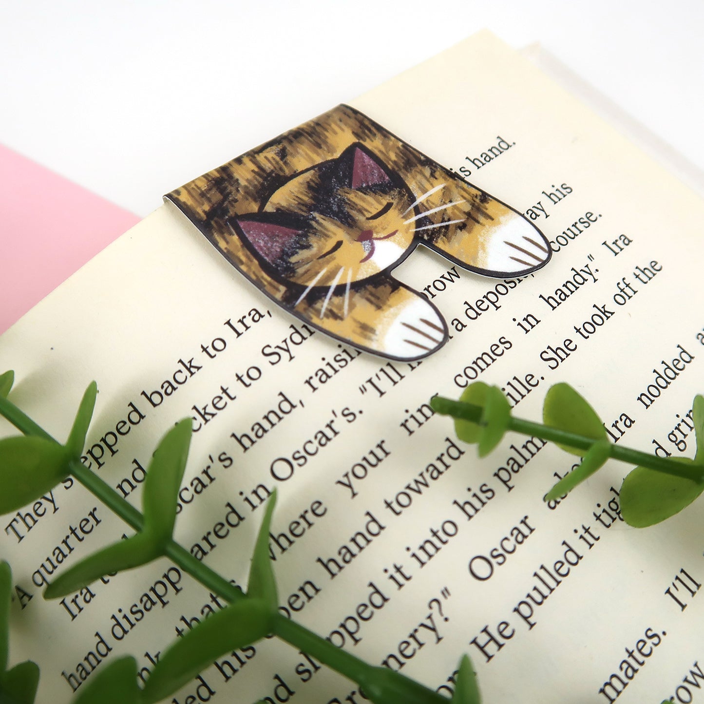 Tortiseshell Cat Foldover - Magnetic Bookmark