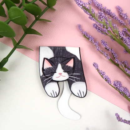 Tuxedo Cat Foldover - Magnetic Bookmark