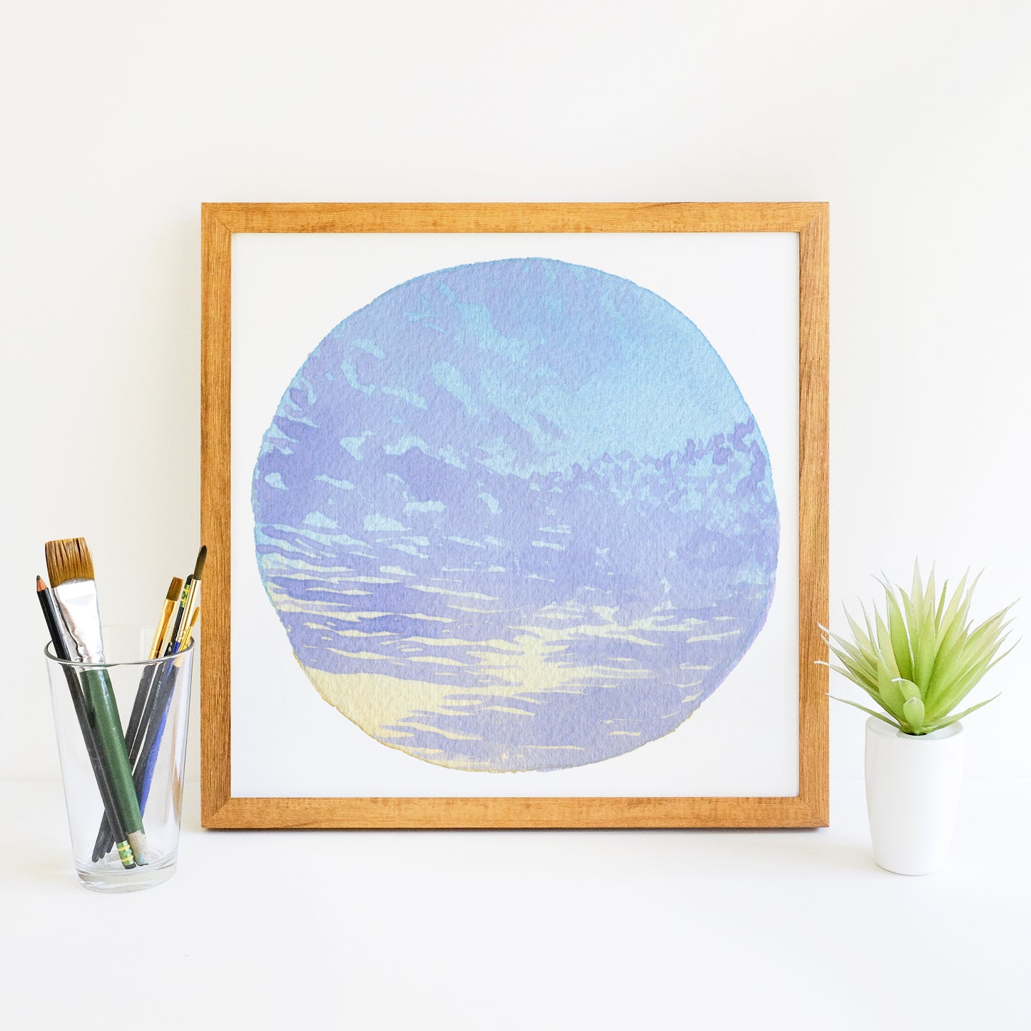 Pastel Cloudscape - Watercolor Sky Art Print