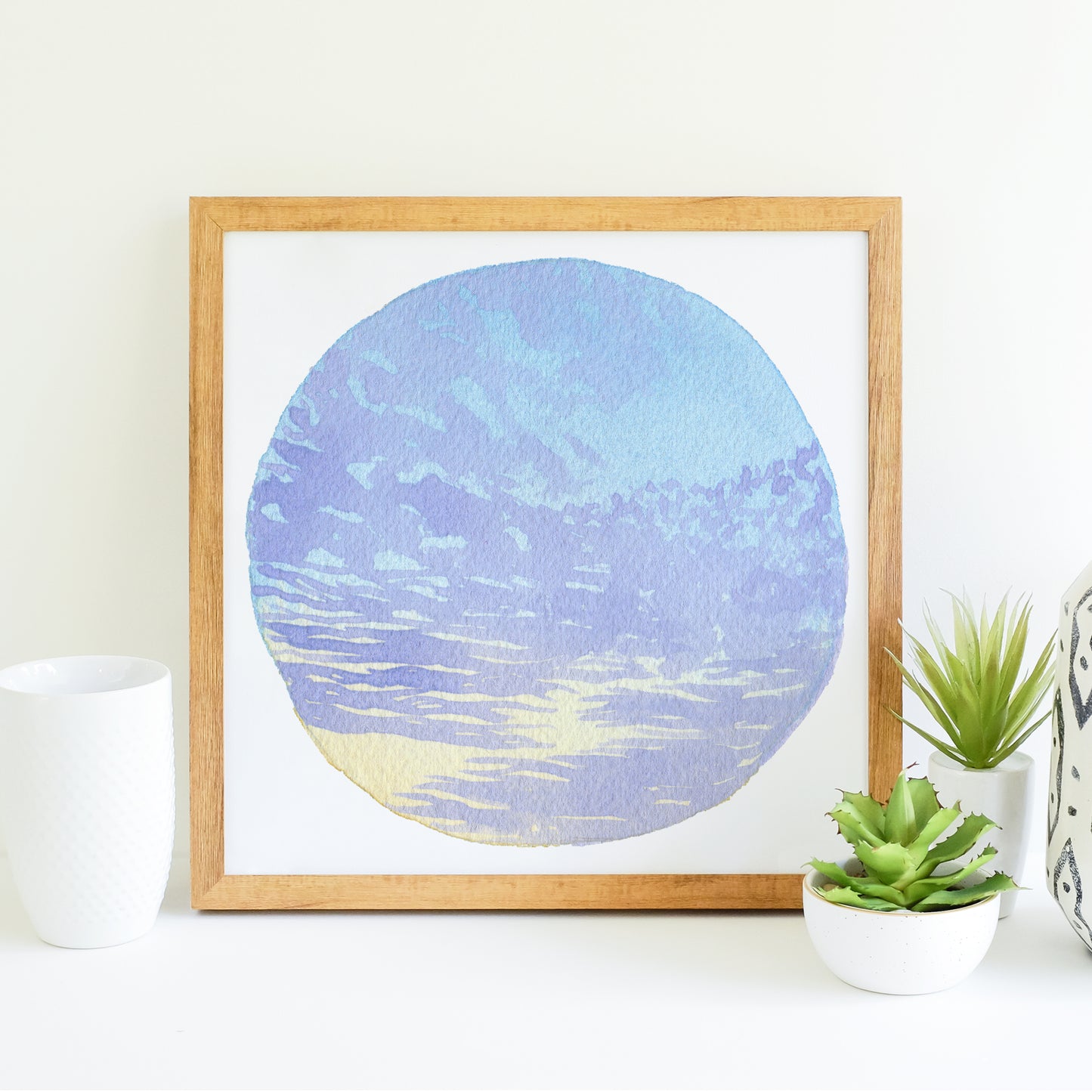 Pastel Cloudscape - Watercolor Sky Art Print