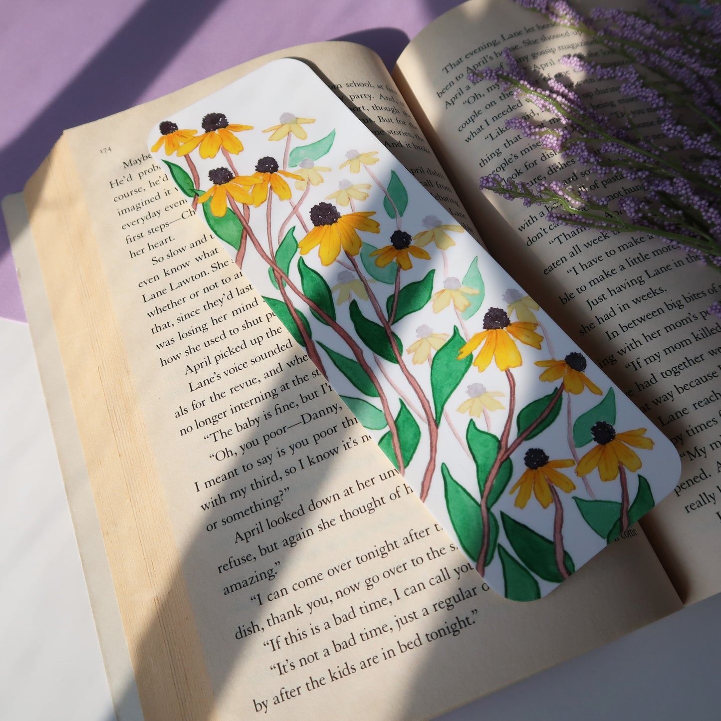 Yellow Daisies Flower Bookmark